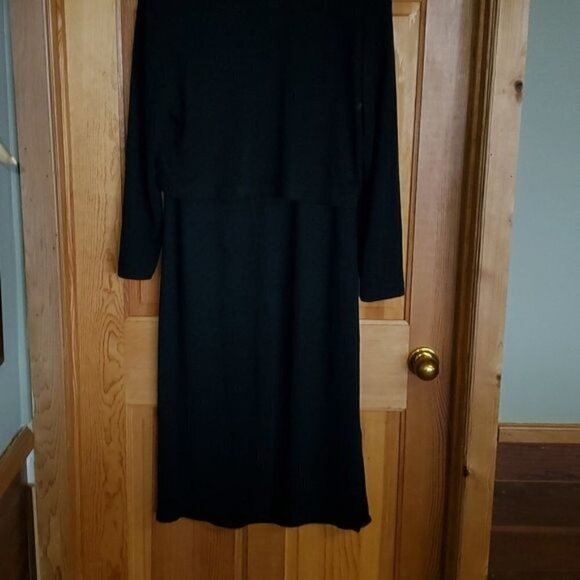 Coldwater Creek Embellished Neck Line SL Midi Event Sz PL Dress Matching Jacket - Picture 5 of 11